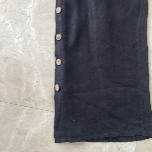 NEW SHYLOH BLACK LINEN PANTS WITH BUTTONS - Picture 6 of 12